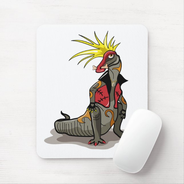 Hadrosaurus Dinosaurier verkleidete sich als Punk. Mousepad (Mit Mouse)