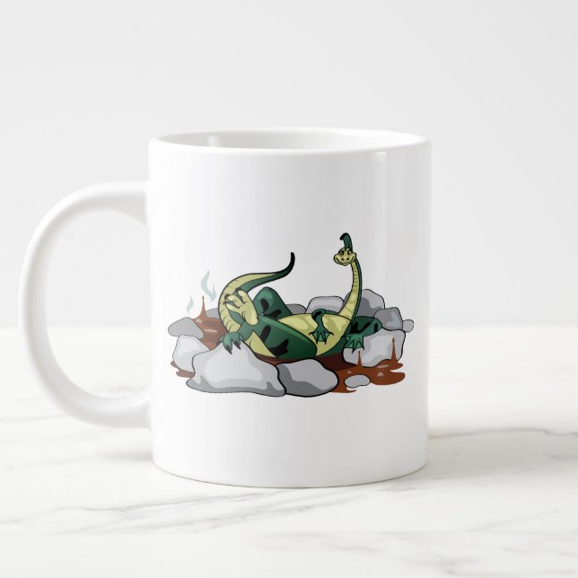 Hadrosaurus Entspannen in einem Whirlpool. Jumbo-Tasse (Links)