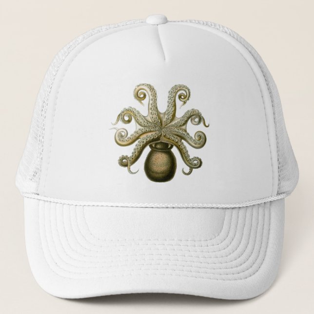 Haeckel Octopus Truckerkappe (Vorderseite)