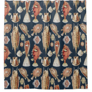 Haeckel Ostraciontes Tropische Fische Natur Kunst Duschvorhang