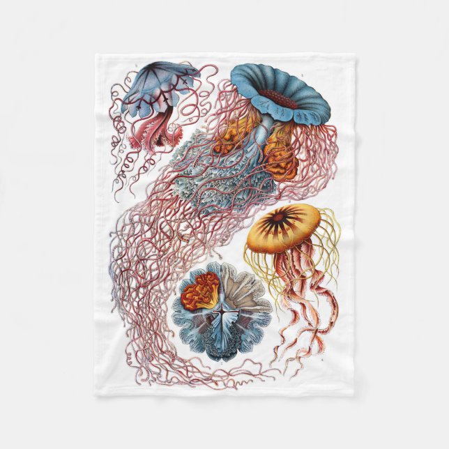 Haeckel Quallen-Fleece-Decke Fleecedecke (Vorderseite)