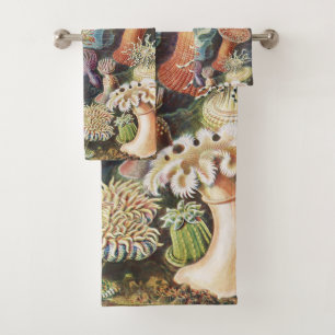 Haeckel Seeanemonen Maritime Meerestiere Kunst Col Badhandtuch Set