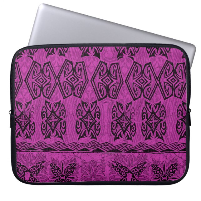Haena Beach Hawaiian Primitive Neopren Wetsuit Laptopschutzhülle (Vorderseite)