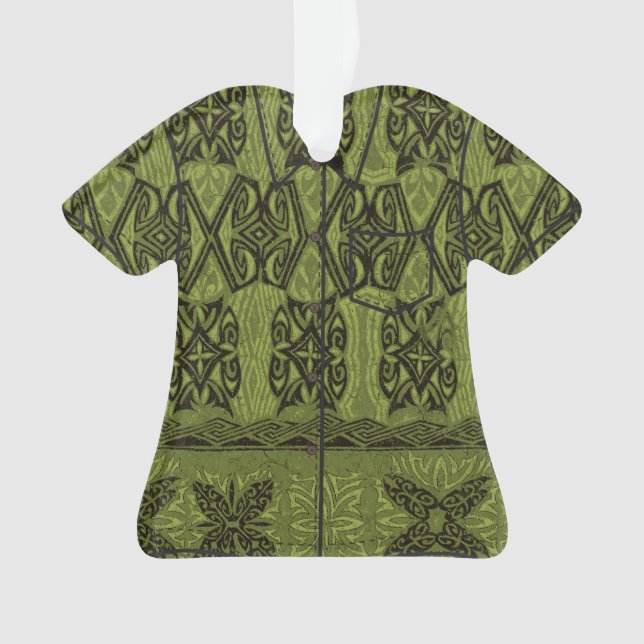 Haena Beach Hawaiian Primitive Tapa Aloha Shirt Ornament (Vorderseite)