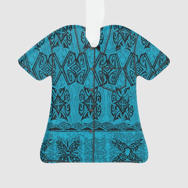 Haena Beach Hawaiian Primitive Tapa Aloha Shirt Ornament (Vorderseite)