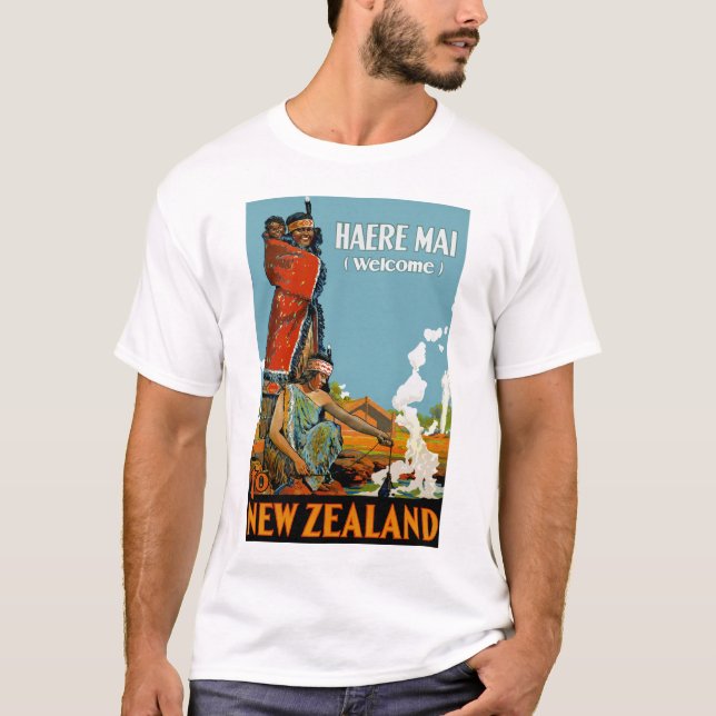 Haere Mai (Willkommen in Neuseeland) T-Shirt (Vorderseite)