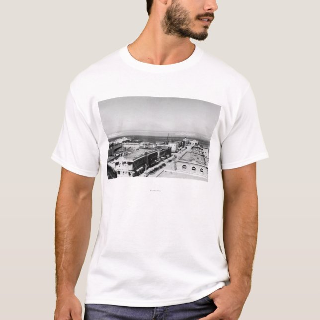 Hafen Angeles, WA Stadtansicht und T-Shirt (Vorderseite)