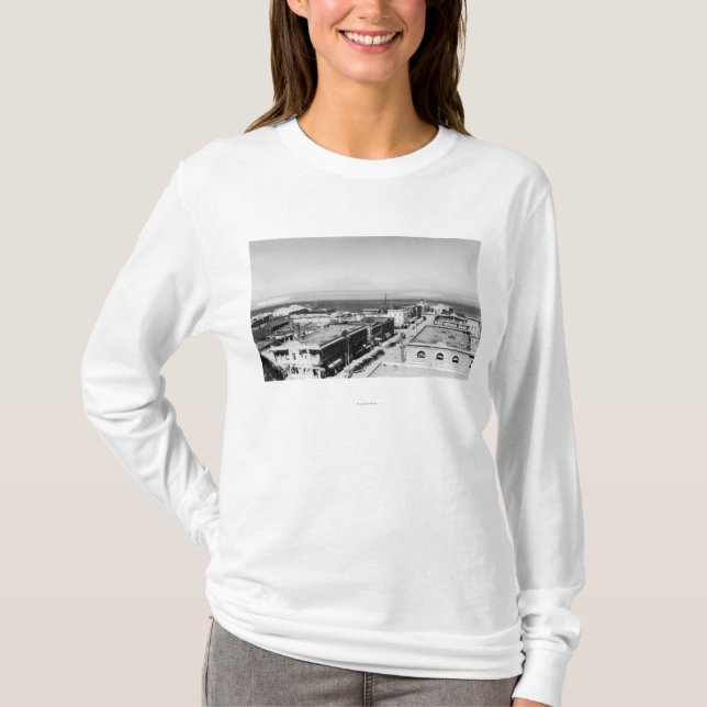 Hafen Angeles, WA Stadtansicht und T-Shirt (Vorderseite)
