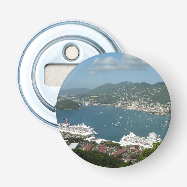 Hafen auf den St. Thomas-Inseln der US-Jungfrau Flaschenöffner (Vorderseite)