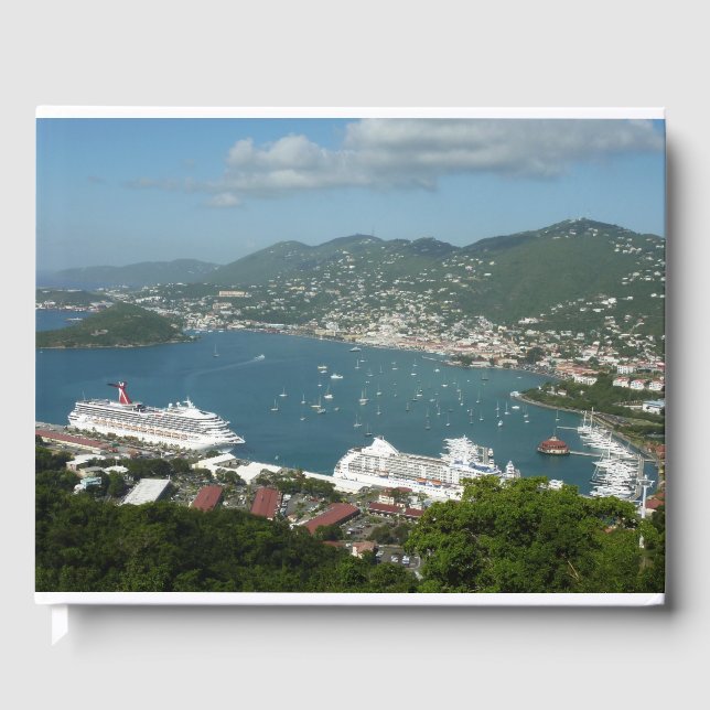 Hafen auf den St. Thomas-Inseln der US-Jungfrau Gästebuch (Vorderseite)