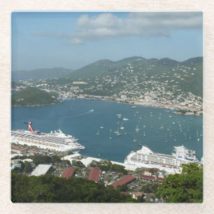 Hafen auf den St. Thomas-Inseln der US-Jungfrau Glasuntersetzer