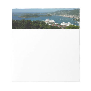 Hafen auf den St. Thomas-Inseln der US-Jungfrau Notizblock