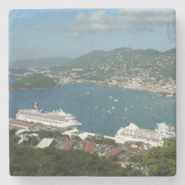 Hafen auf den St. Thomas-Inseln der US-Jungfrau Steinuntersetzer