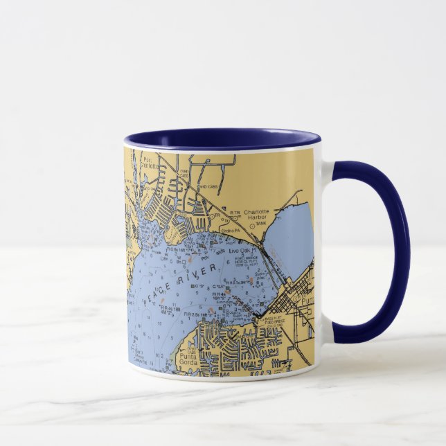 Hafen Charlotte, Florida Seediagramm-Tasse Tasse (Rechts)