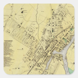 Hafen Chester, NY Quadratischer Aufkleber
