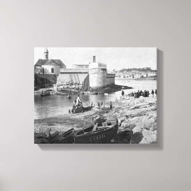 Hafen, Concarneau Leinwanddruck (Vorderseite)