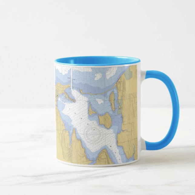 HAFEN-Diagramm-Tasse Sodus Bucht-NY See Tasse (Rechts)