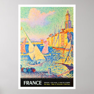 Hafen Frankreichs, Provence, französisches Poster