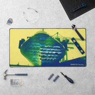 Hafen Hamburg - Containerschiff - Digitale Kunst - Schreibtischunterlage