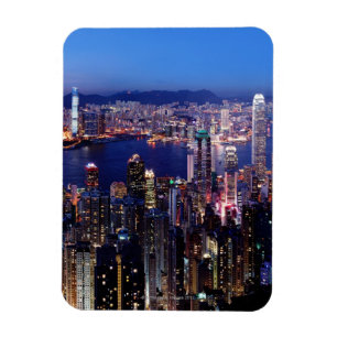Hafen Hong Kongs Victoria nachts Magnet