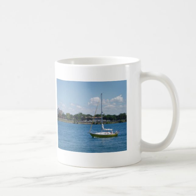 Hafen-Hurone-Segelboot Kaffeetasse (Rechts)
