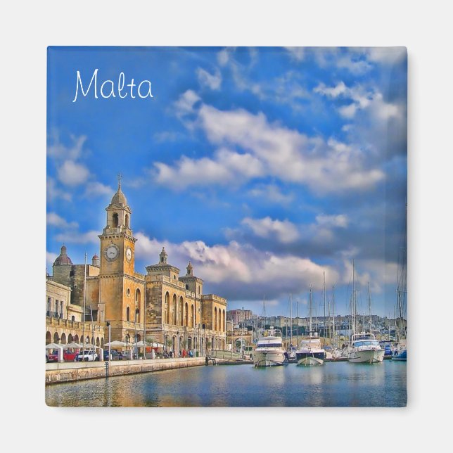 Hafen in Malta Magnet (Vorne)