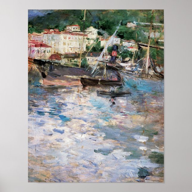 Hafen in Nizza Poster (Vorne)