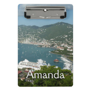Hafen in St. Thomas, Amerikanische Jungferninseln Mini Klemmbrett
