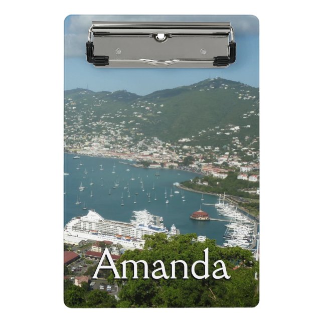 Hafen in St. Thomas, Amerikanische Jungferninseln Mini Klemmbrett (Vorderseite)