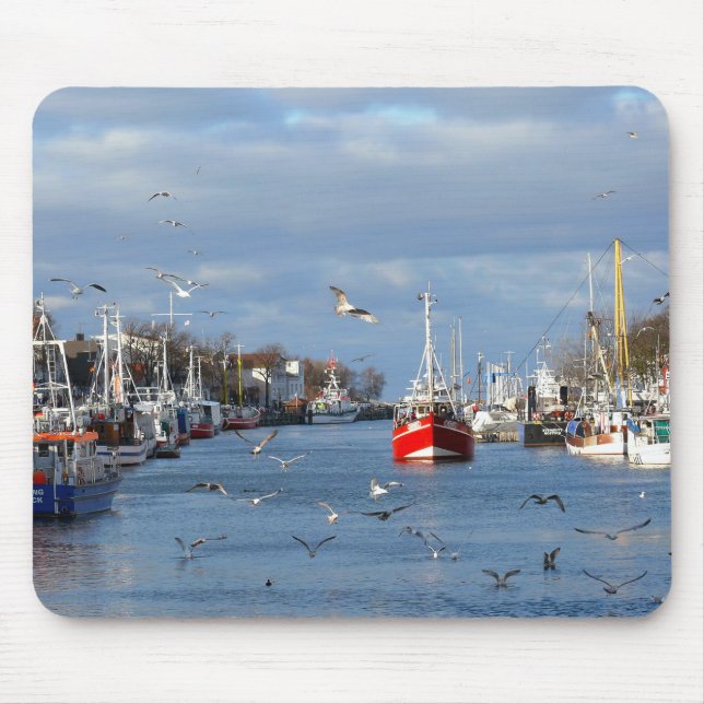 Hafen in Warnemuende (Deutschland) Mousepad (Vorne)