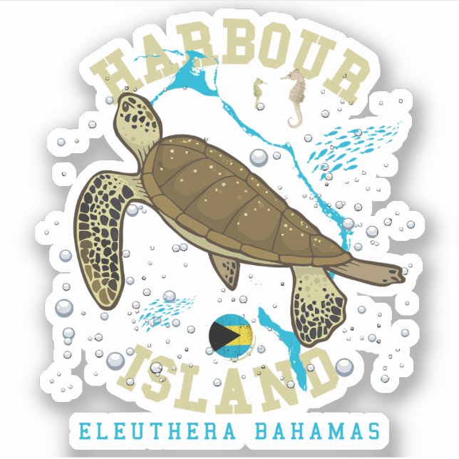 Hafen Insel Bahamas Kreuzfahrt Aufkleber (Vorderseite)