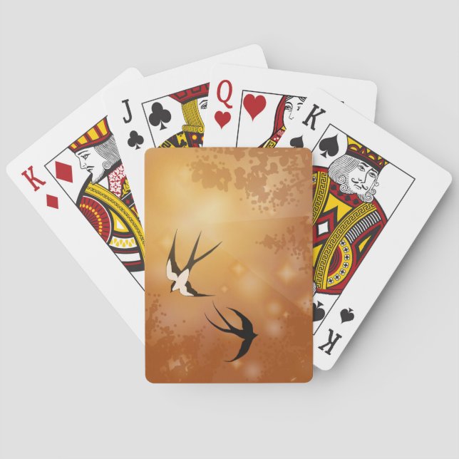 Hafen-Lied - Paar Schwalben Spielkarten (Rückseite)