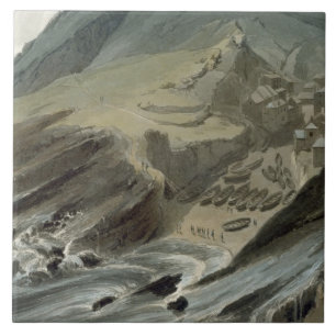 Hafen Looe, Cornwall, von 'einer Reise um großes  Fliese