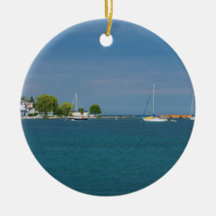 Hafen Mackinac Island Keramik Ornament