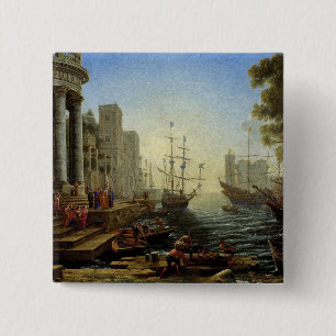 Hafen mit der Einschiffung der heiligen Ursula Button