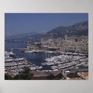 Hafen, Monte Carlo, französisches Riviera, Poster