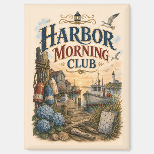 Hafen-Morgen-Club Küstenleuchtturm Magnet