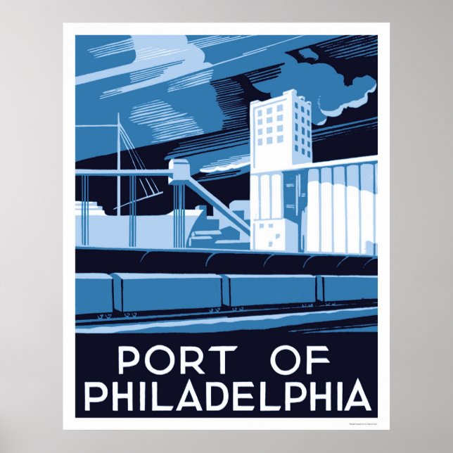 Hafen Philadelphia 1936 WPA Poster (Vorne)