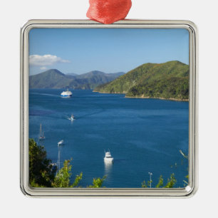 Hafen Picton, Marlborough Sounds, Süden Ornament Aus Metall