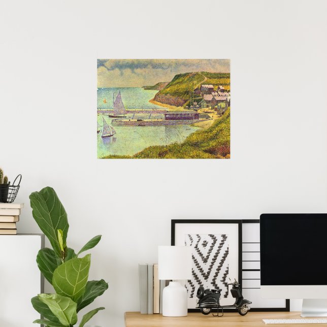 Hafen Port-en-Bessin Hochtide von Georges Seurat Poster (Heimbüro)