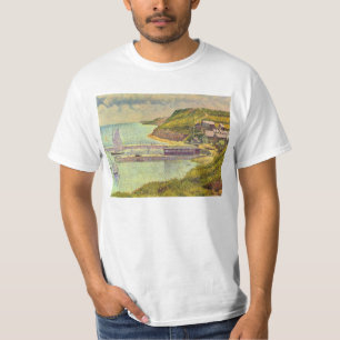 Hafen Port-en-Bessin Hochtide von Georges Seurat T-Shirt