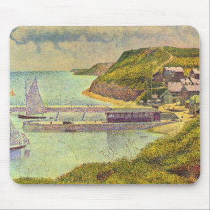 Hafen Port-en-Bessin Hochwasser von Georges Seurat Mousepad