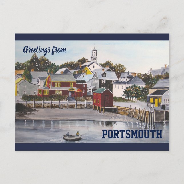 Hafen Portsmouth, New Hampshire Postkarte (Vorderseite)