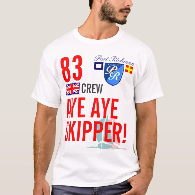 Hafen Richman ja ja Kapitän BRITISCHES T-Shirt (Vorderseite)