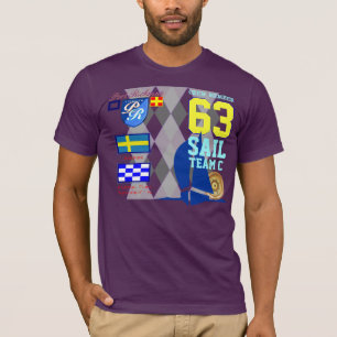 Hafen Richman MarineRaute des Sverige Segel-Team-C T-Shirt