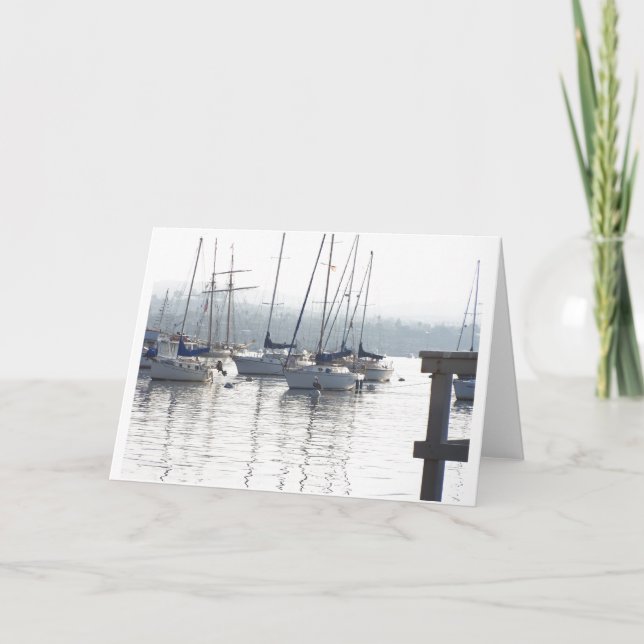Hafen-Segelboot-Karte Karte (Vorderseite)