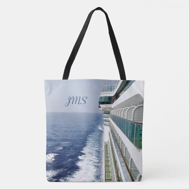 Hafen-Seiten-Balkon-mit Monogramm See Tasche (Vorderseite)