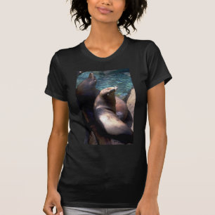 Hafen-Siegel mit Köpfen oben T-Shirt