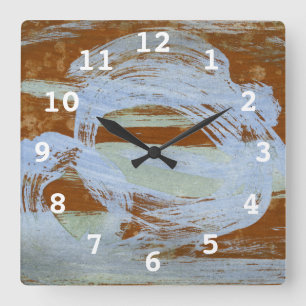 Hafen-Sonnenuntergang Quadratische Wanduhr