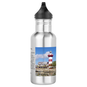 Hafen Stadt Leuchtturm Wasserflasche